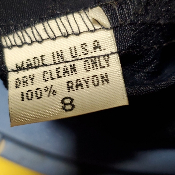 Gianni vintage navy rayon blouse size 8 - Picture 10 of 10